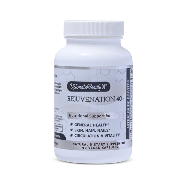 Rejuvenation 40+ | Nitric Oxide Boost for Healthy-Aging Support, Vitality, Skin, Hair, & Nails.