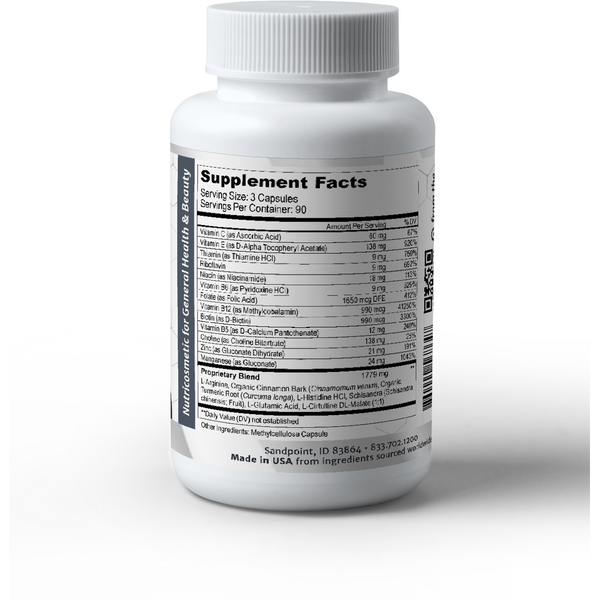 Nitric Oxide Rejuvenation Supplement Facts